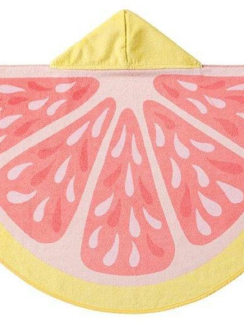 Pottery Barn Kids Pink Grapefruit Hooded Towel with Yellow Hood